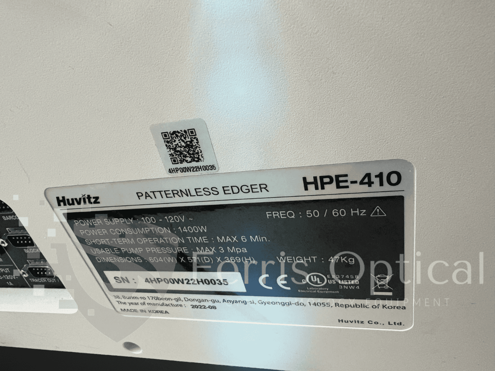 Huvitz HPE-410 Lens Edger and Huvitz HBK-410 smart blocker - Imagen 6